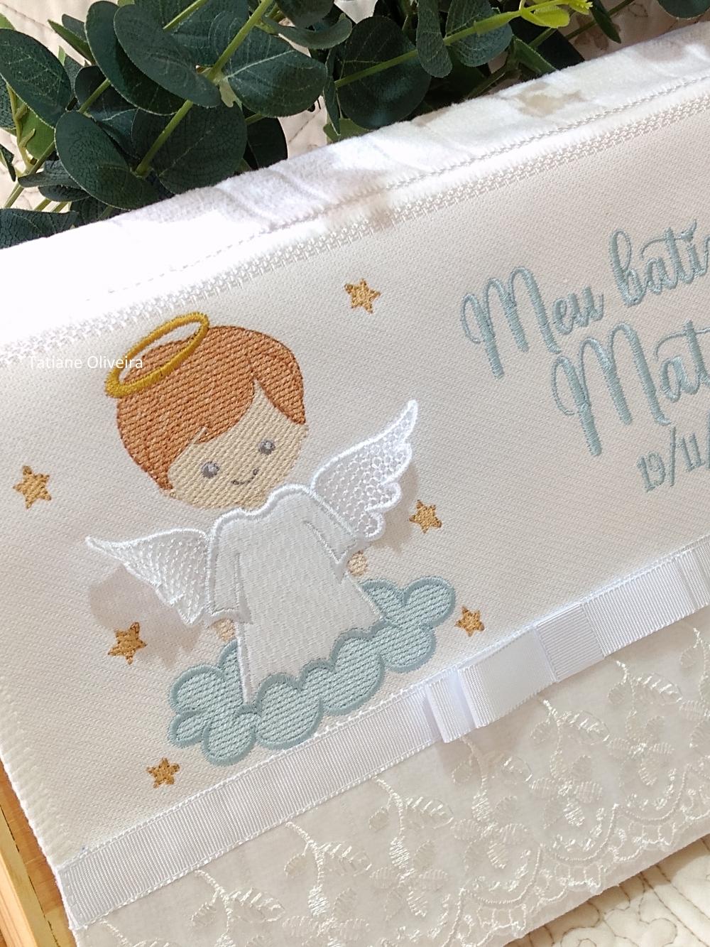 Toalha De Batizado Bordada - Toalha De Batizado Personalizada Com