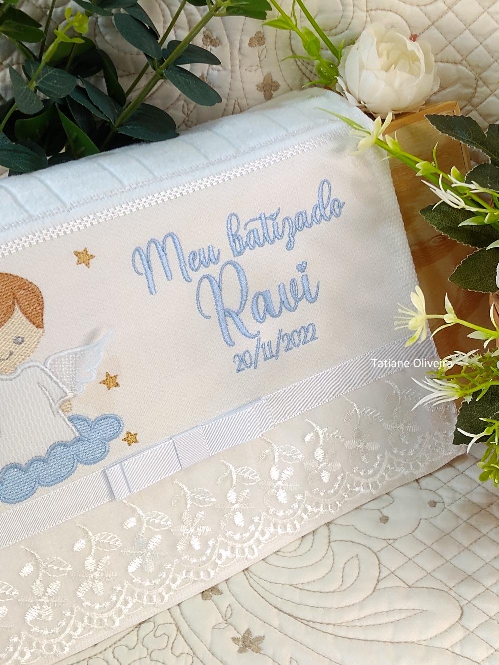 Toalha De Batizado Bordada - Toalha De Batizado Personalizada Com
