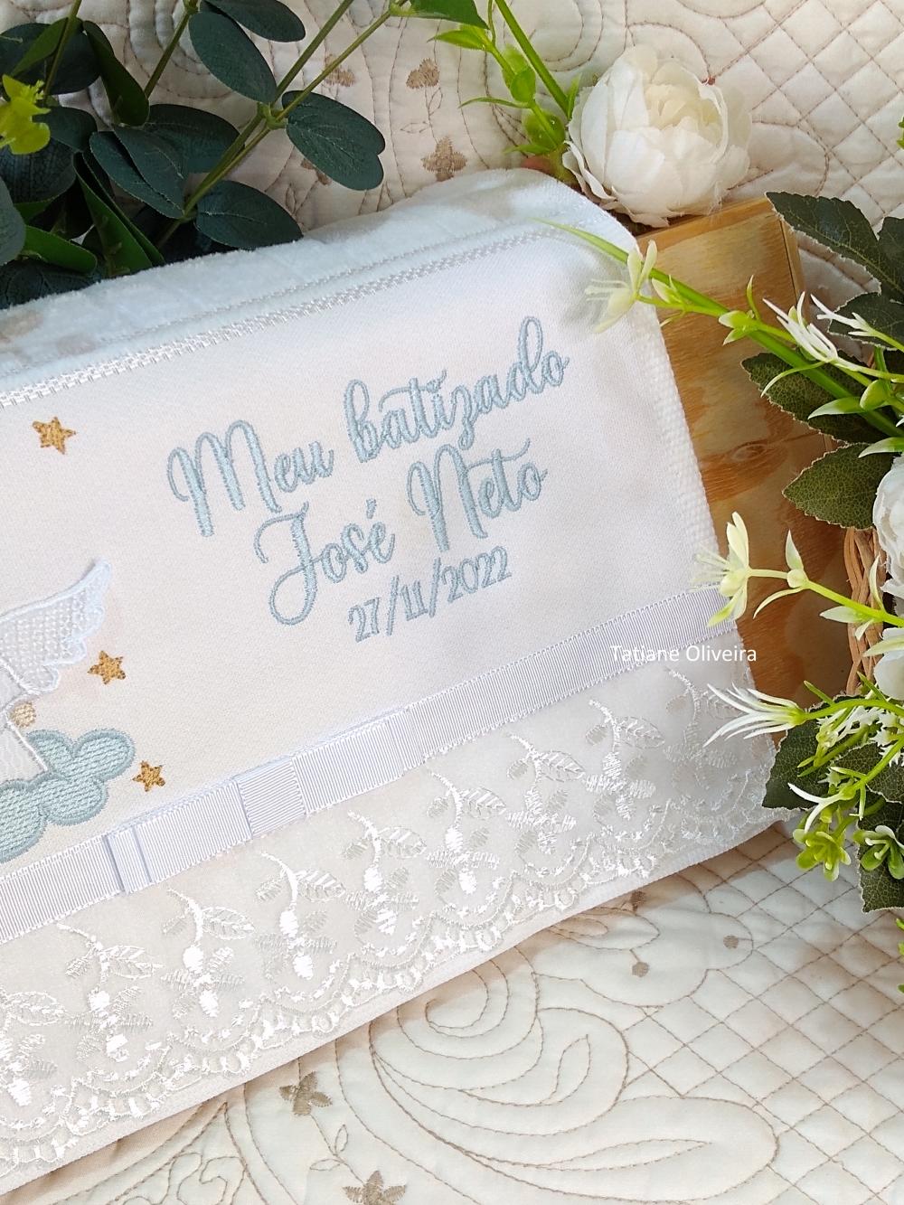 Toalha De Batizado Bordada - Toalha De Batizado Personalizada Com