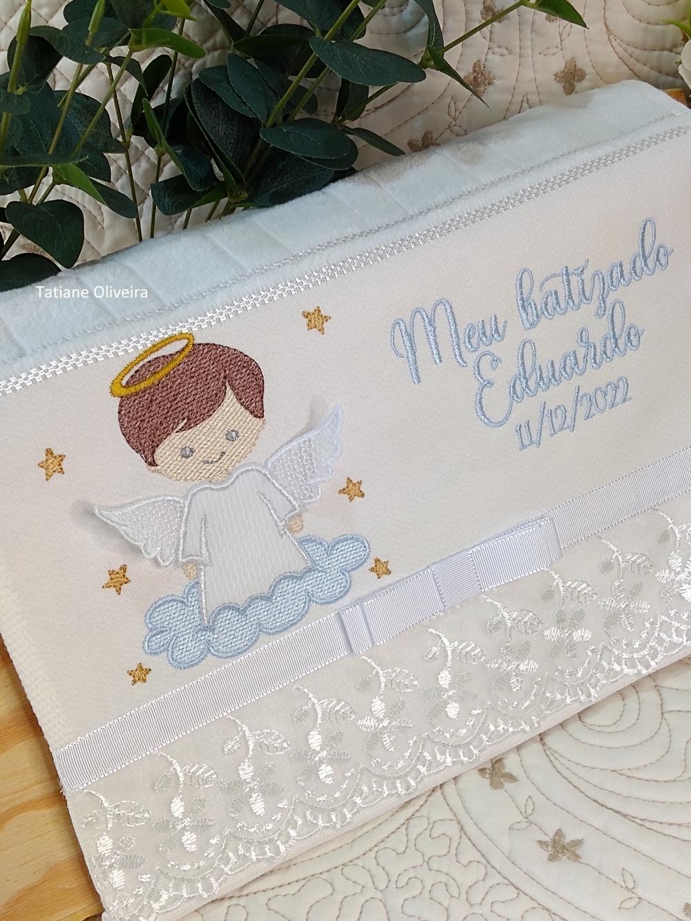 Toalha De Batizado Bordada - Toalha De Batizado Personalizada Com