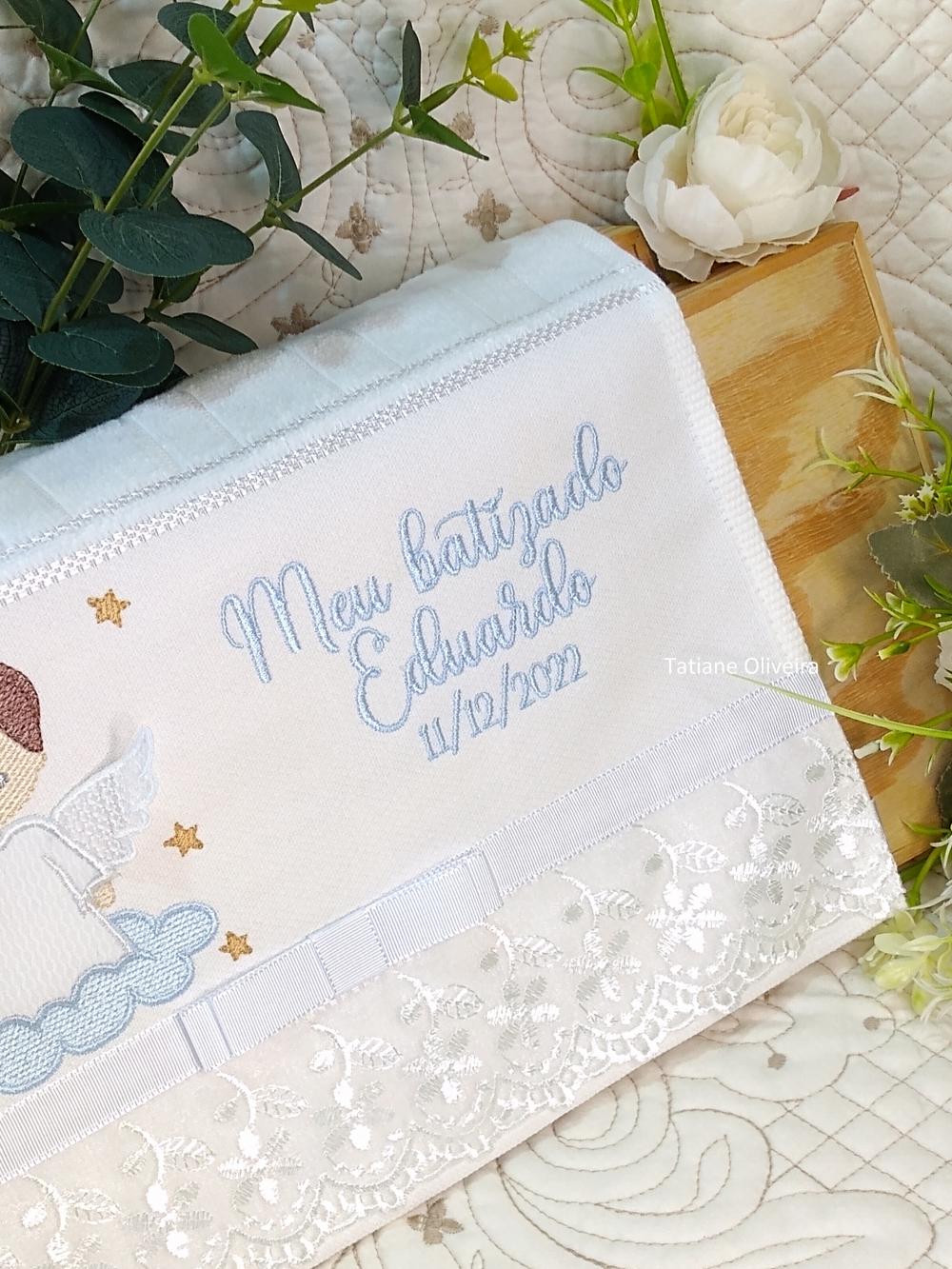 Toalha De Batizado Bordada - Toalha De Batizado Personalizada Com