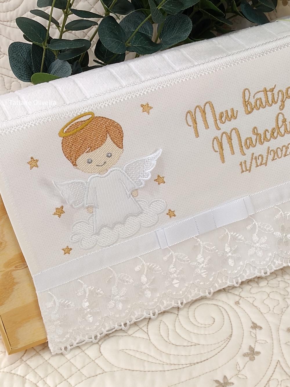 Toalha De Batizado Bordada - Toalha De Batizado Personalizada Com