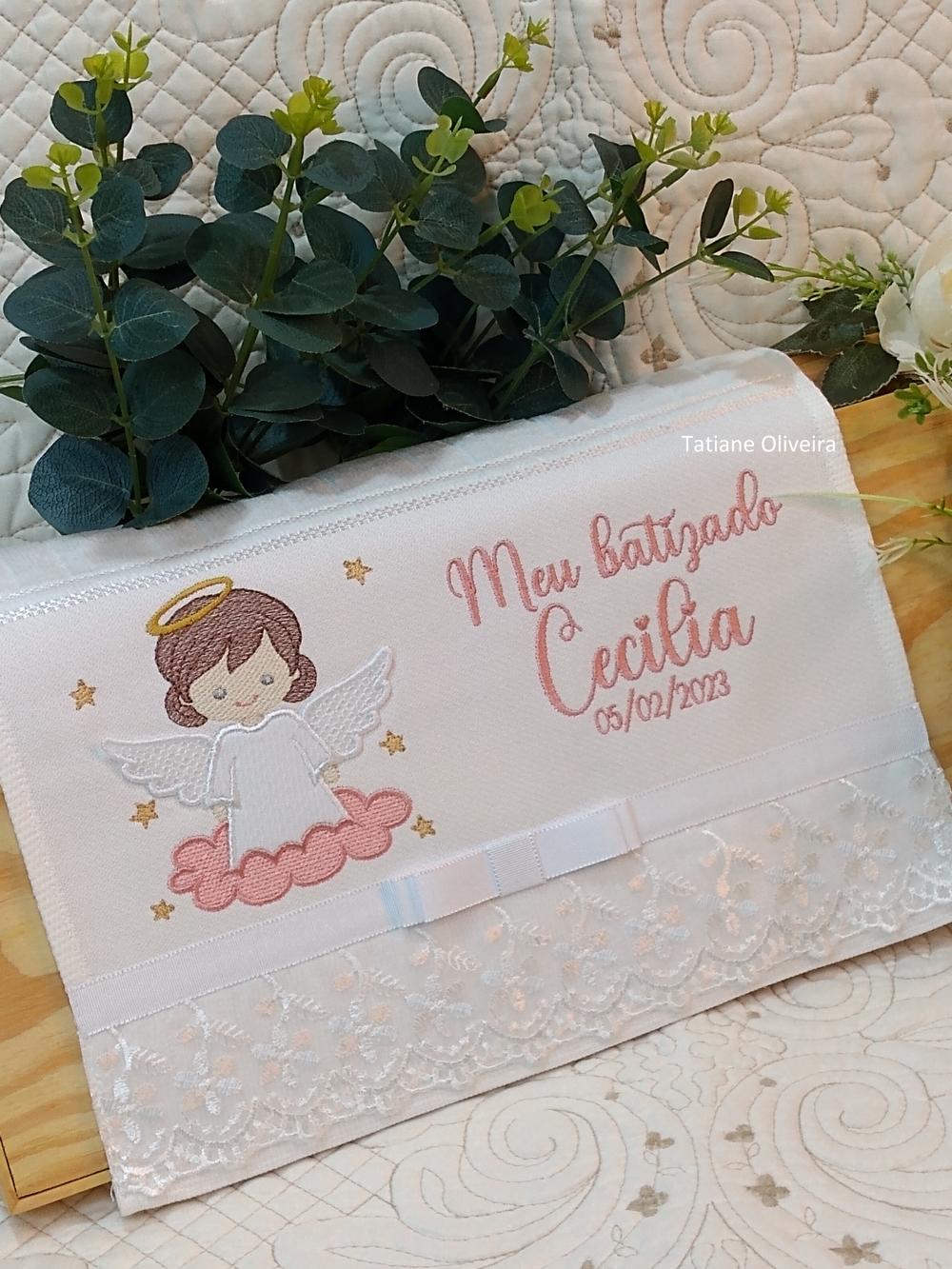 Toalha De Batizado Bordada - Toalha De Batizado Personalizada Com