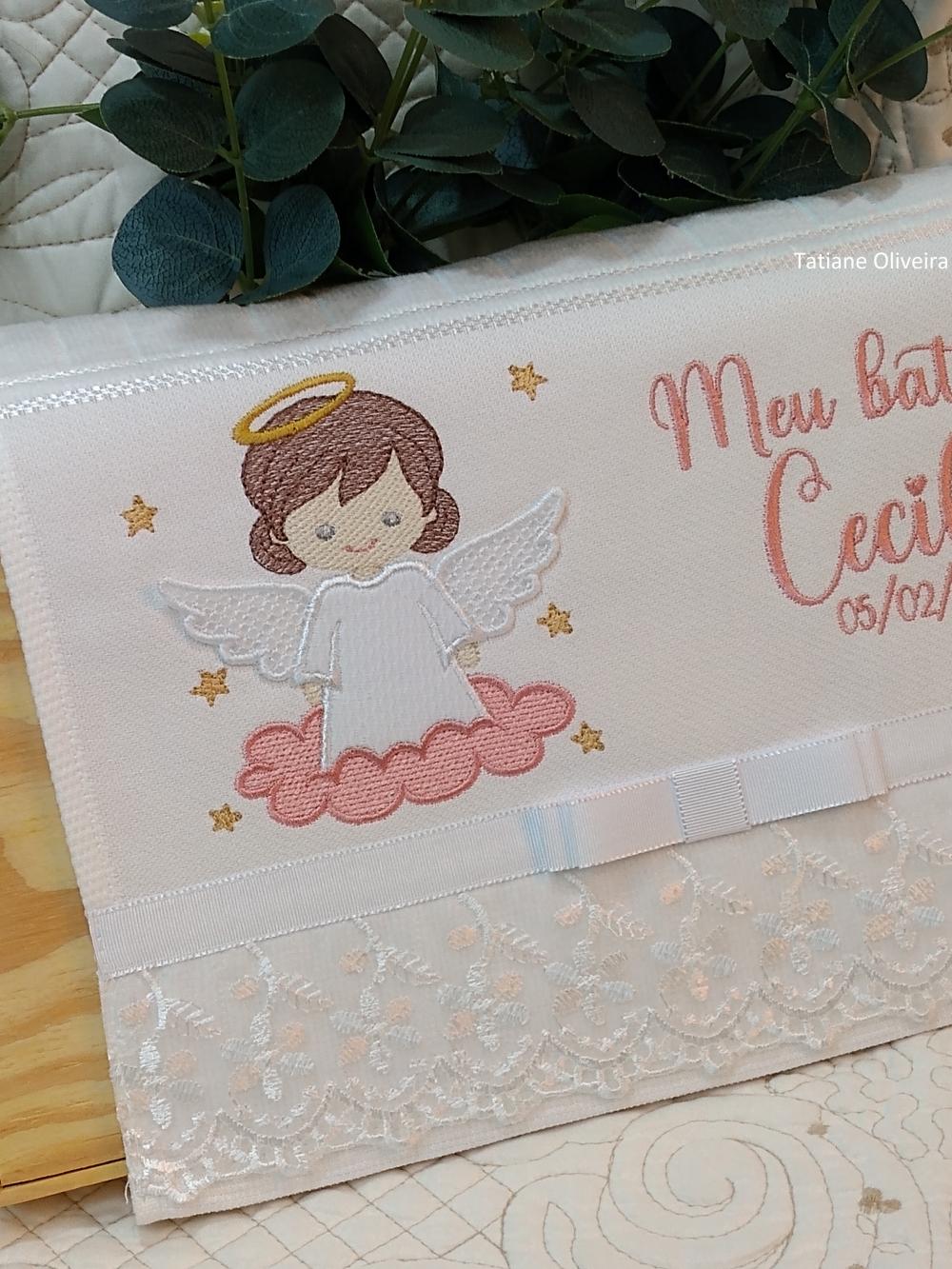 Toalha De Batizado Bordada - Toalha De Batizado Personalizada Com