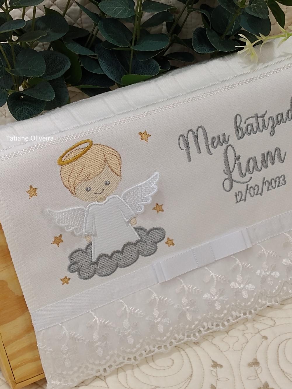 Toalha De Batizado Bordada - Toalha De Batizado Personalizada Com