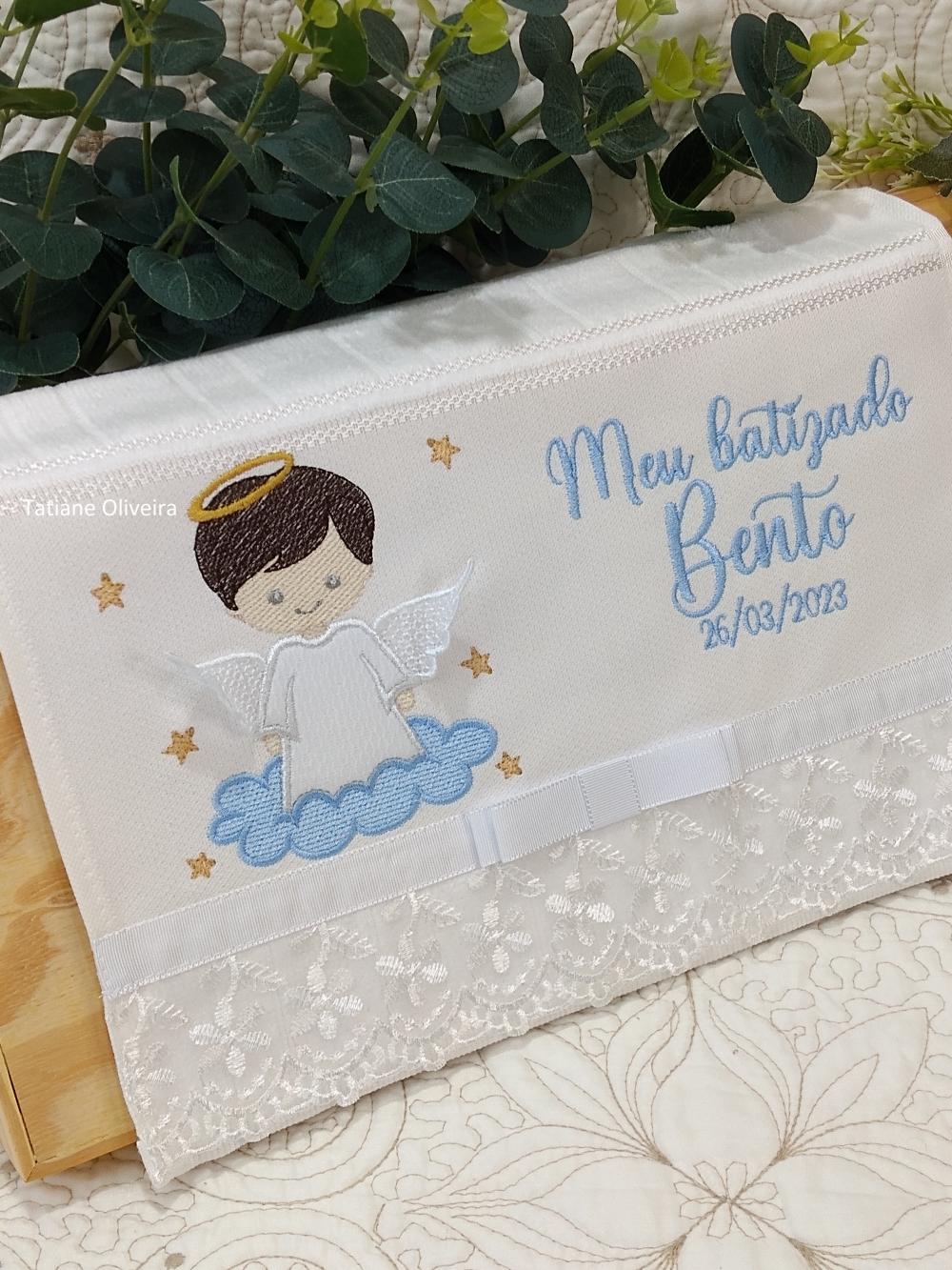 Toalha De Batizado Bordada - Toalha De Batizado Personalizada Com