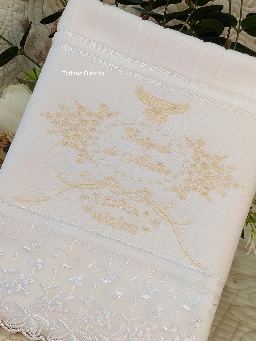 Toalha De Batizado Bordada - Toalha De Batizado Personalizada Com