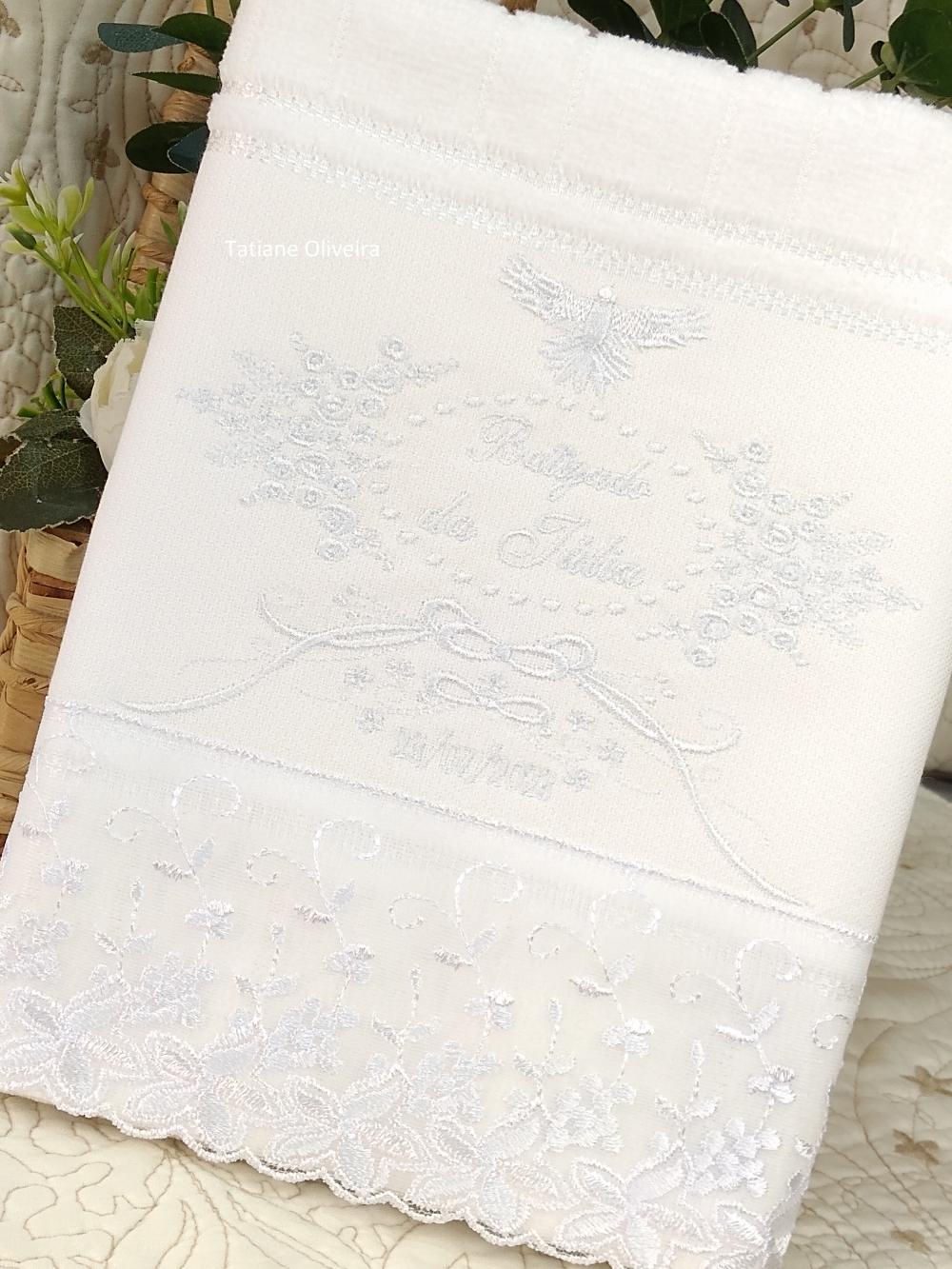 Toalha De Batizado Bordada - Toalha De Batizado Personalizada Com