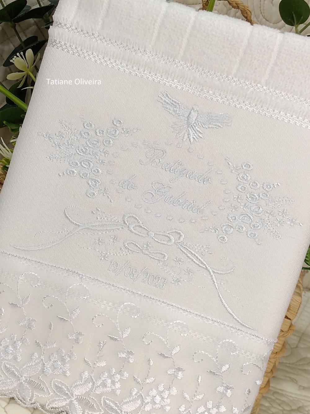 Toalha De Batizado Bordada - Toalha De Batizado Personalizada Com