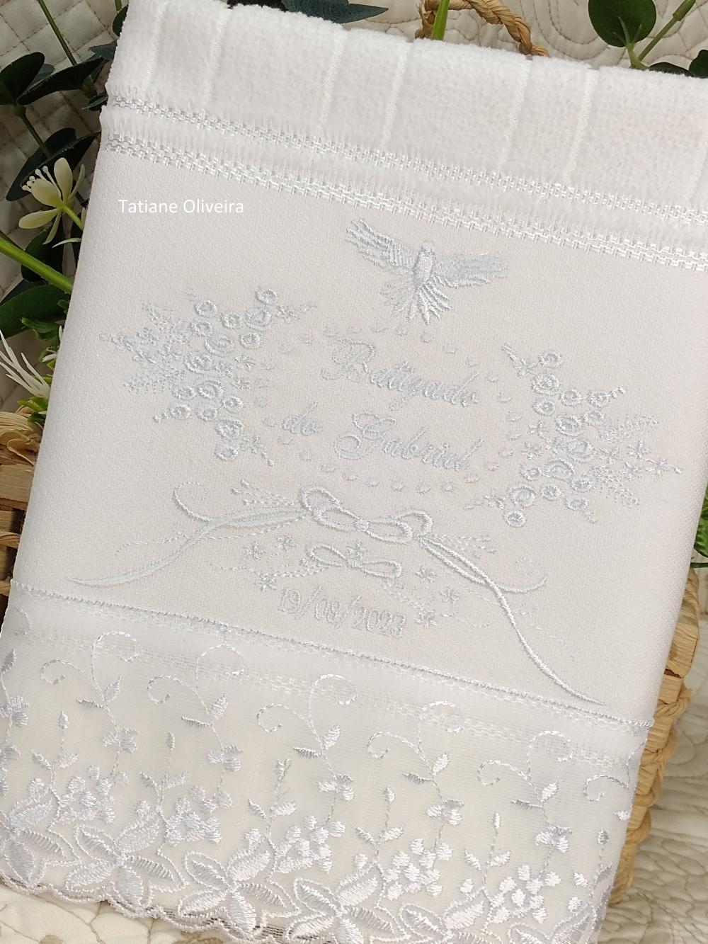 Toalha De Batizado Bordada - Toalha De Batizado Personalizada Com