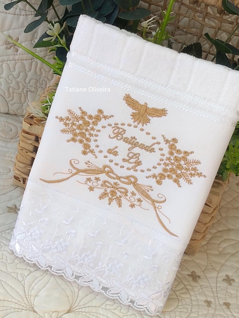 Toalha De Batizado Bordada - Toalha De Batizado Personalizada Com