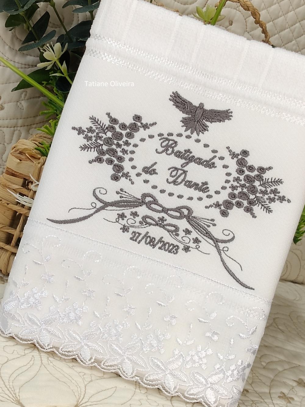 Toalha De Batizado Bordada - Toalha De Batizado Personalizada Com