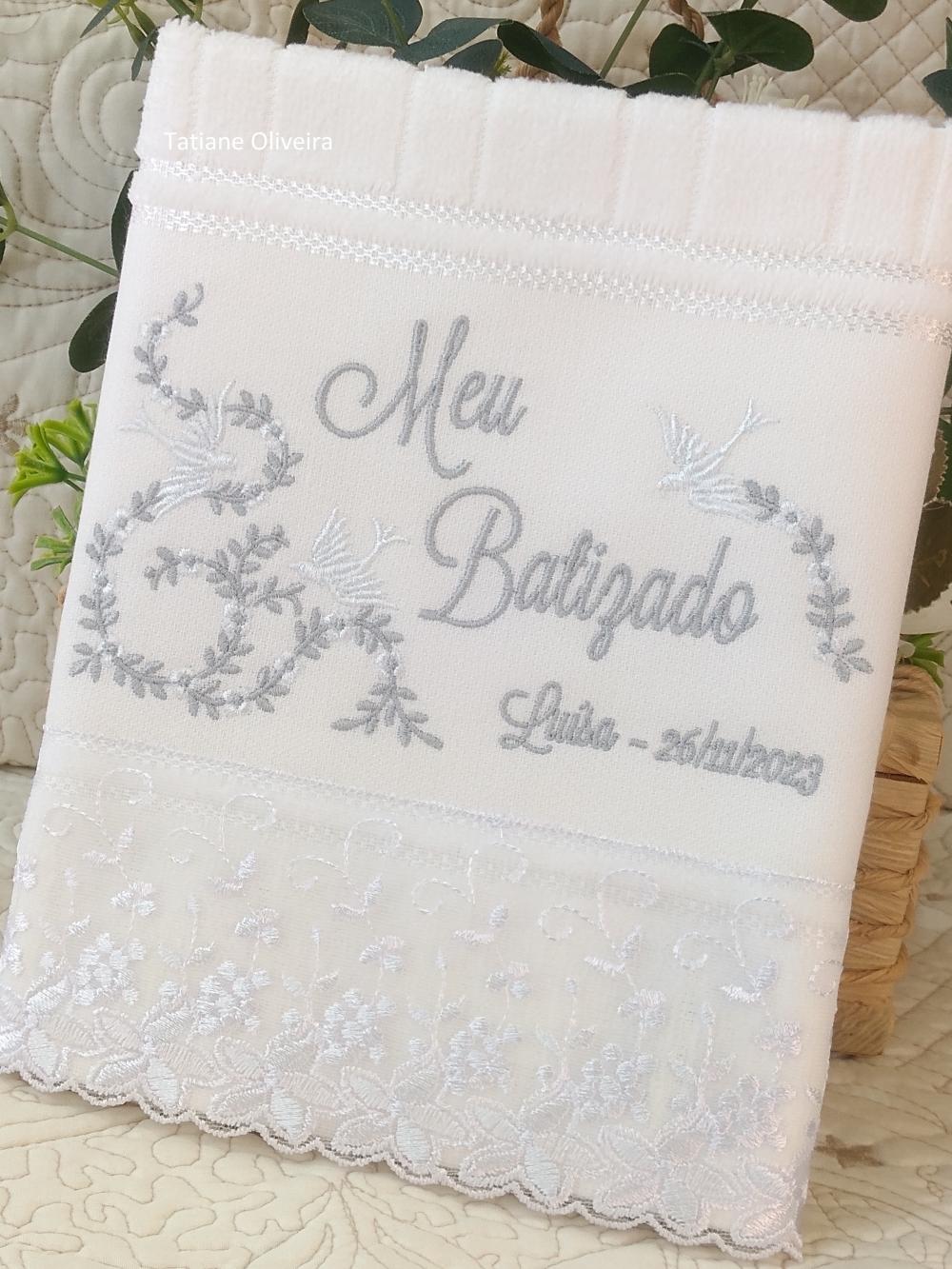 Toalha De Batizado Bordada - Toalha De Batizado Personalizada Com