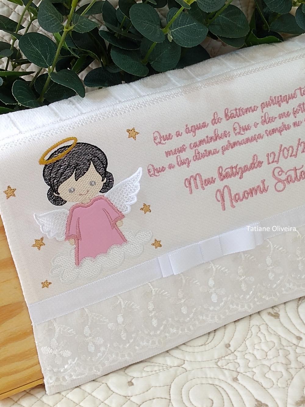 Toalha De Batizado Bordada - Toalha De Batizado Personalizada Com