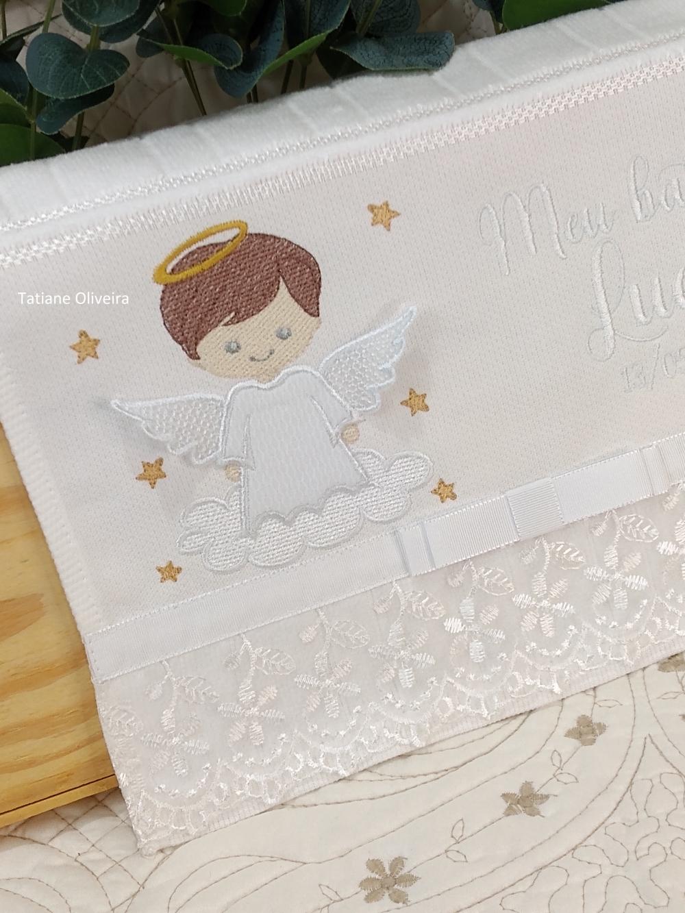 Toalha De Batizado Bordada - Toalha De Batizado Personalizada Com
