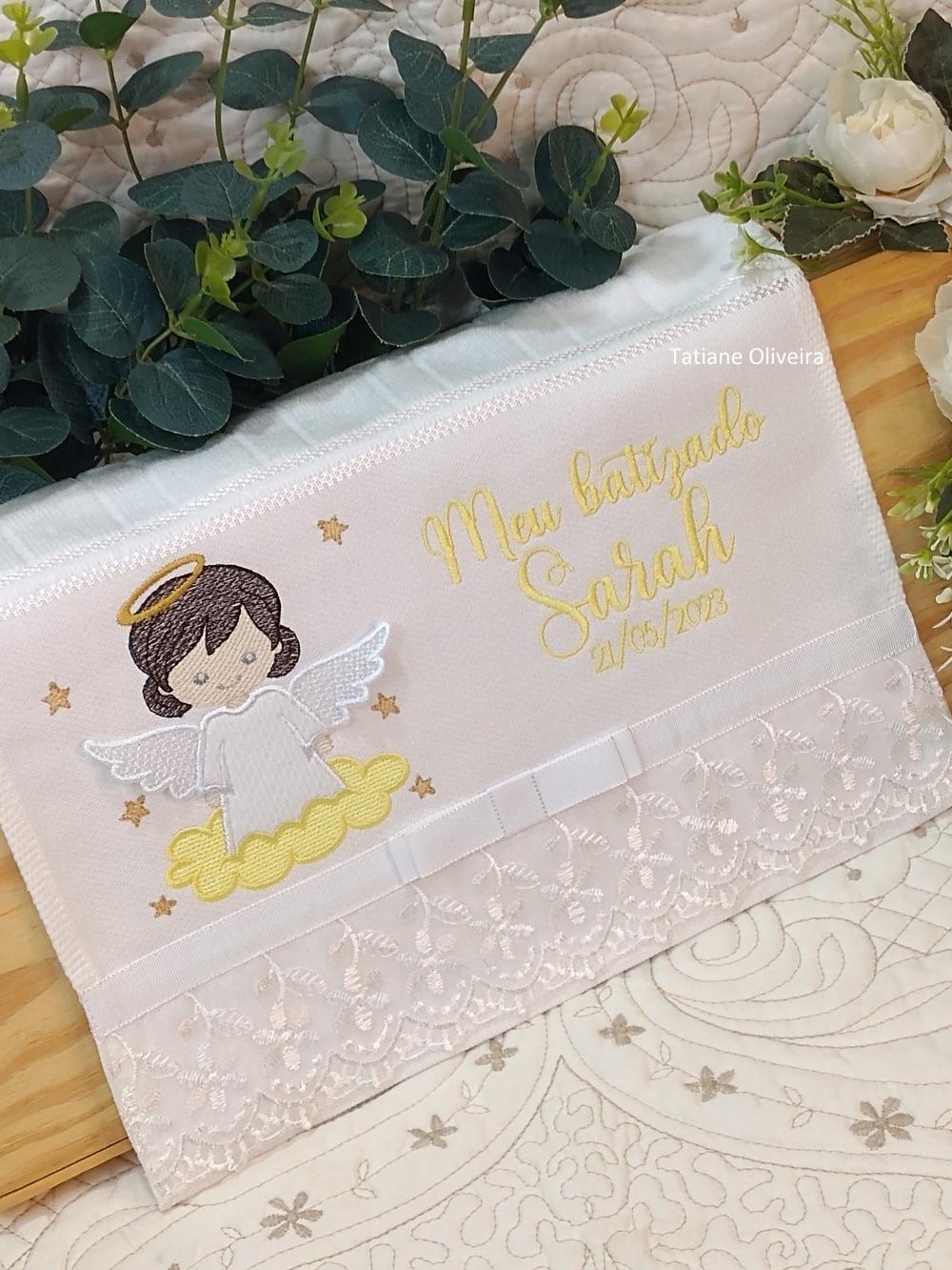 Toalha De Batizado Bordada - Toalha De Batizado Personalizada Com