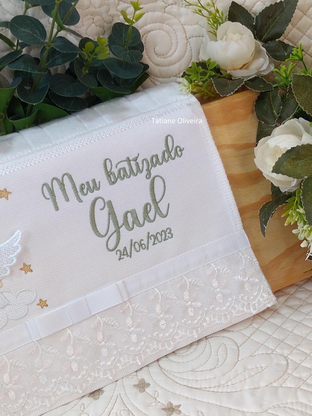 Toalha De Batizado Bordada - Toalha De Batizado Personalizada Com
