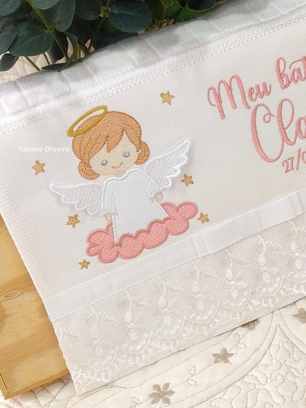 Toalha De Batizado Bordada - Toalha De Batizado Personalizada Com
