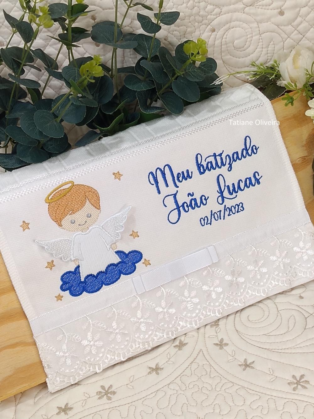 Toalha De Batizado Bordada - Toalha De Batizado Personalizada Com