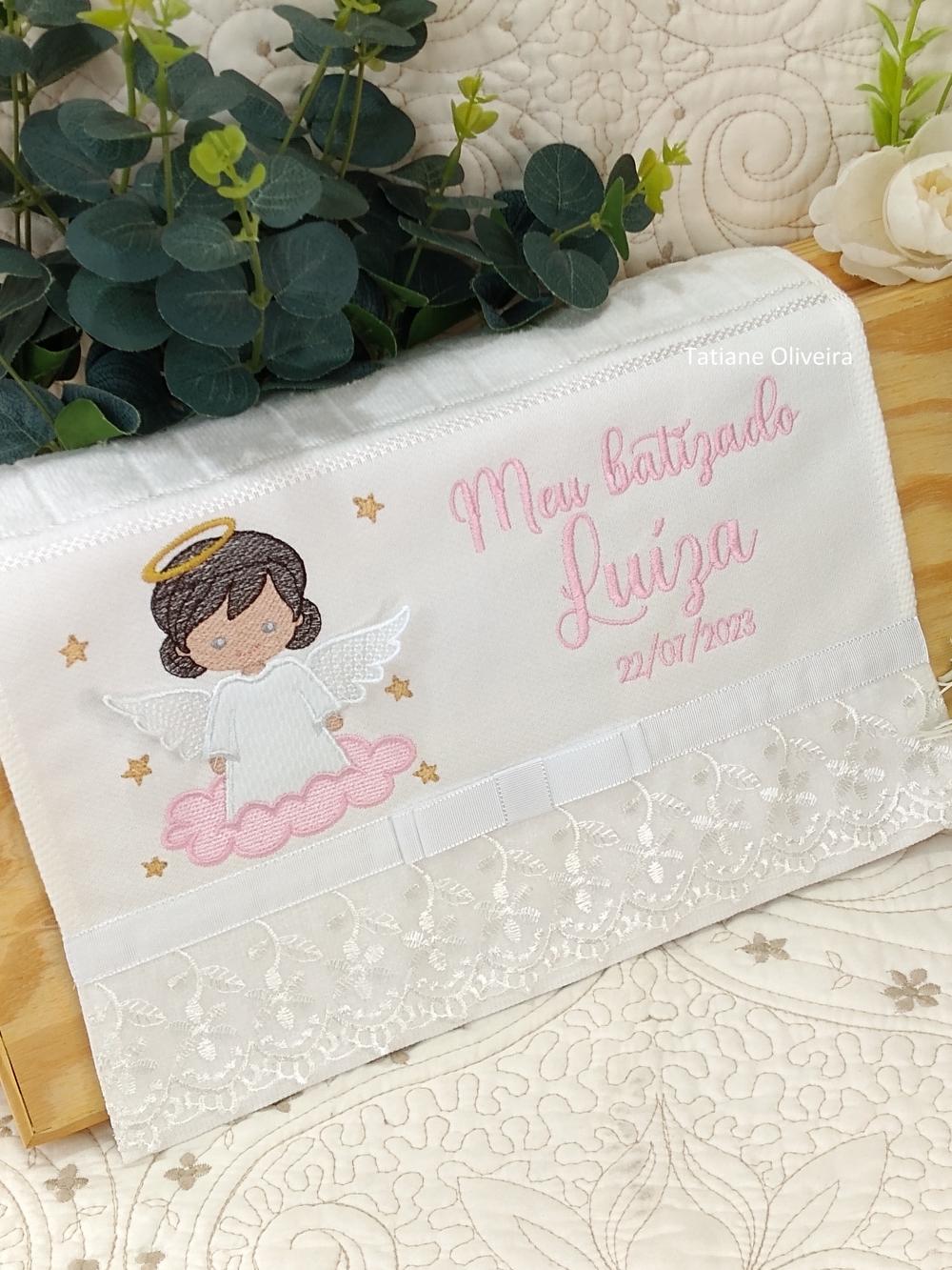 Toalha De Batizado Bordada - Toalha De Batizado Personalizada Com