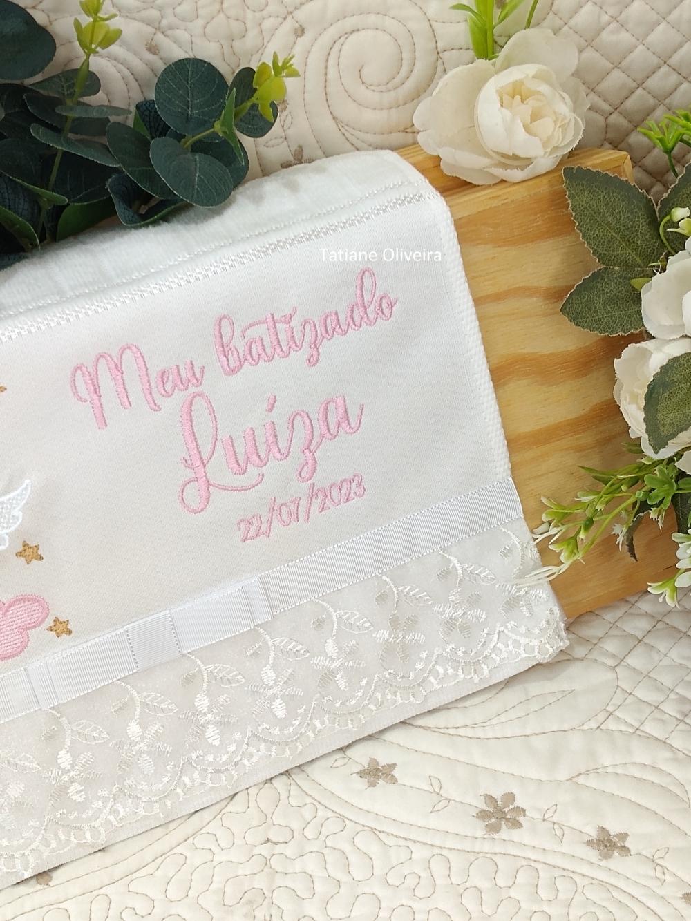 Toalha De Batizado Bordada - Toalha De Batizado Personalizada Com