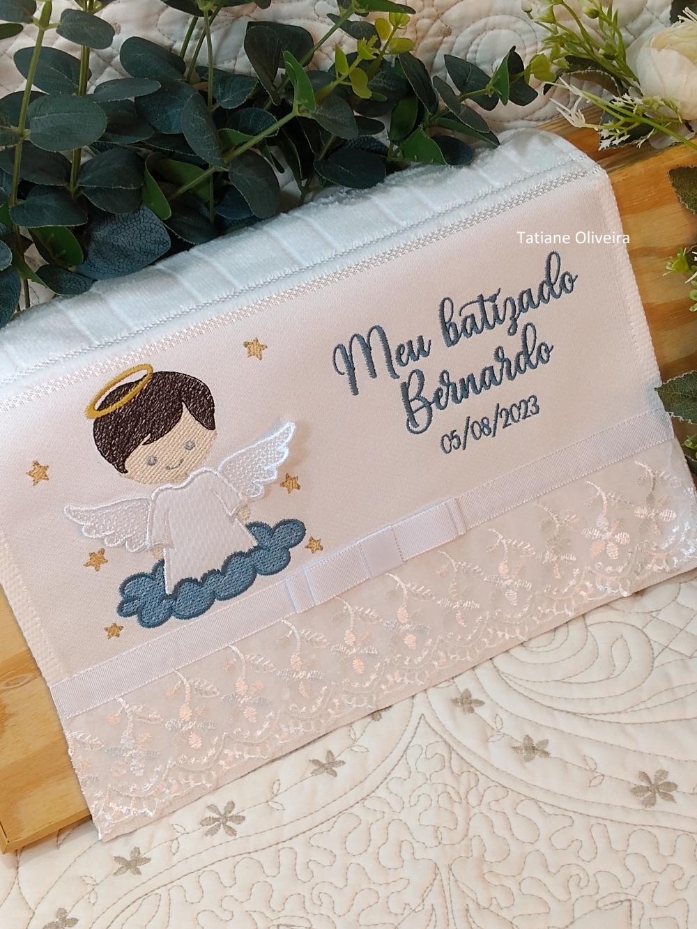 Toalha De Batizado Bordada - Toalha De Batizado Personalizada Com