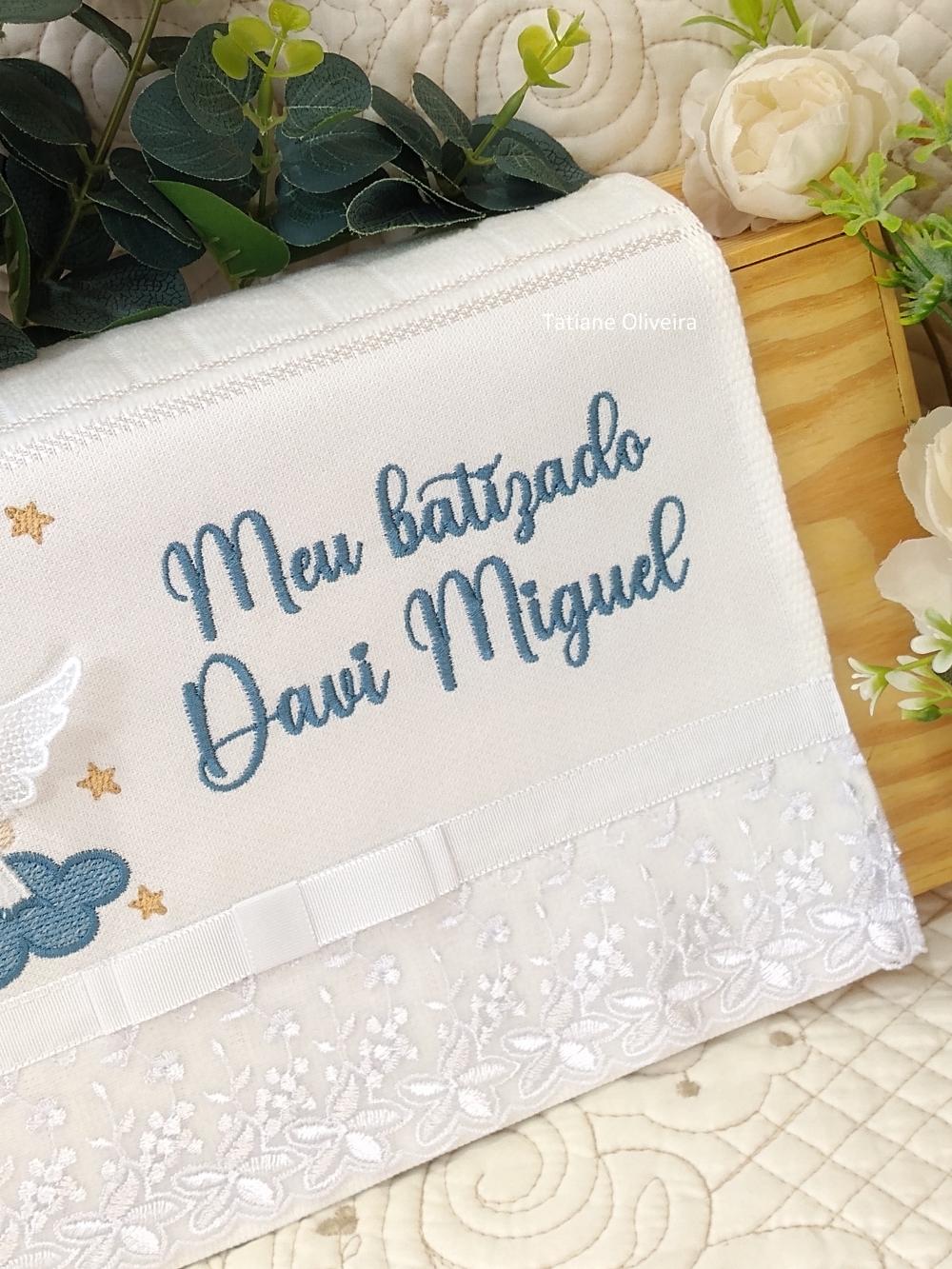 Toalha De Batizado Bordada - Toalha De Batizado Personalizada Com