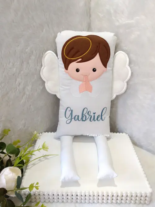 Naninha Anjo Com Nome do bebê - Naninha De Bebê Personalizada Com nome