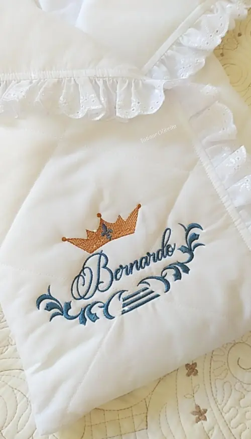 Saco de dormir para bebê bordado personalizado - Porta bebê bor