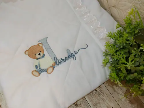 Saco de dormir para bebê bordado personalizado - Porta bebê bor