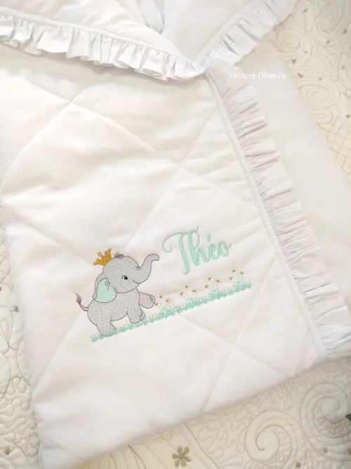 Saco de dormir para bebê bordado personalizado - Porta bebê bor