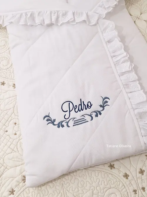 Saco de dormir para bebê bordado personalizado - Porta bebê bor