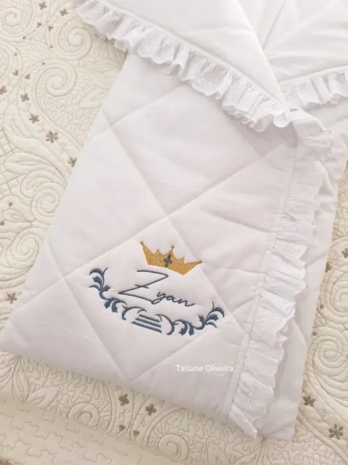 Saco de dormir para bebê bordado personalizado - Porta bebê bor