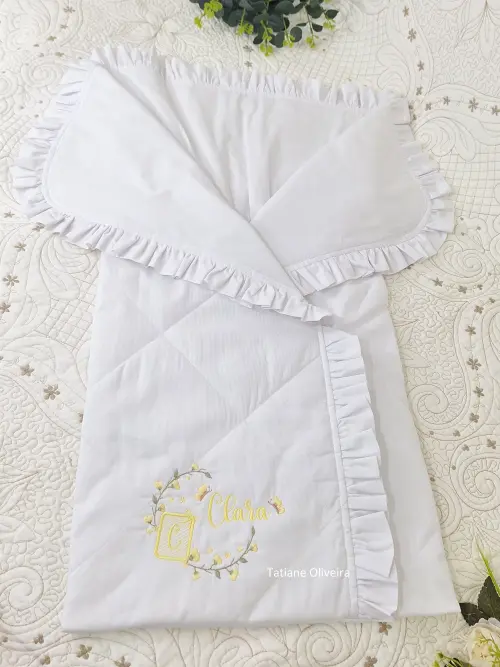 Saco de dormir para bebê bordado personalizado - Porta bebê bordado