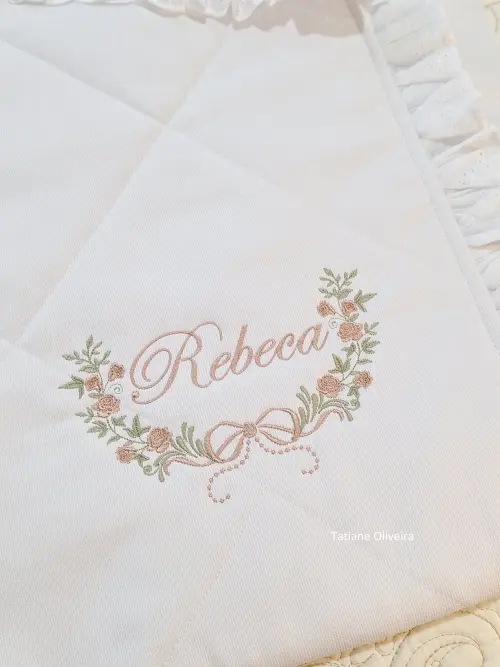 Saco de dormir para bebê bordado personalizado - Porta bebê bor