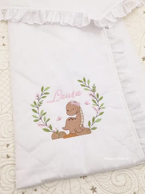 Saco de dormir para bebê bordado personalizado - Porta bebê bor
