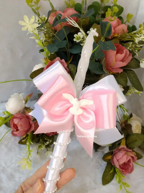 Vela De Batizado Personalizada - Vela De Batismo Decorada