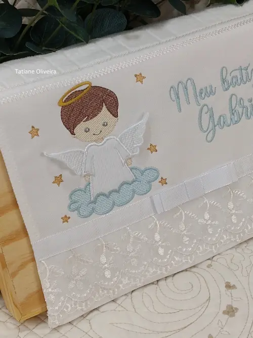 Toalha De Batizado Bordada - Toalha De Batizado Personalizada Com