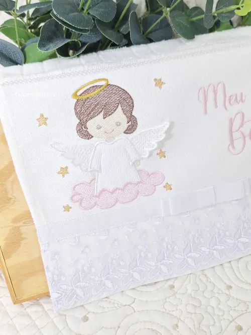 Toalha De Batizado Bordada - Toalha De Batizado Personalizada Com