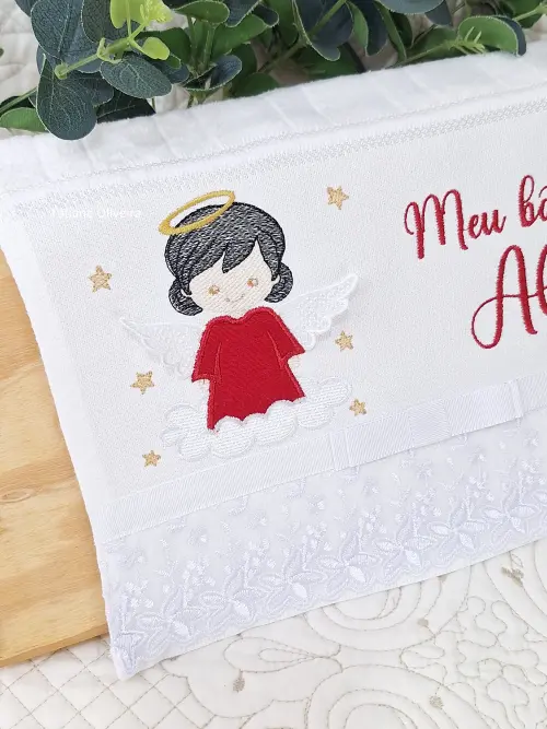 Toalha De Batizado Bordada - Toalha De Batizado Personalizada Com