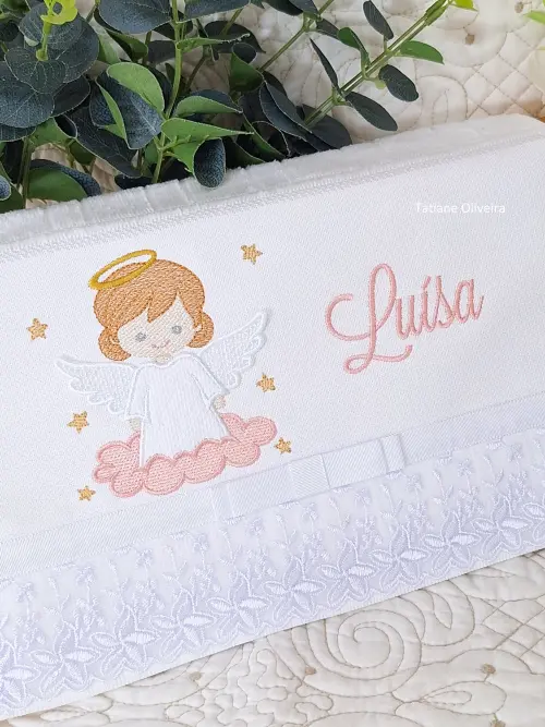 Toalha De Batizado Bordada - Toalha De Batizado Personalizada Com