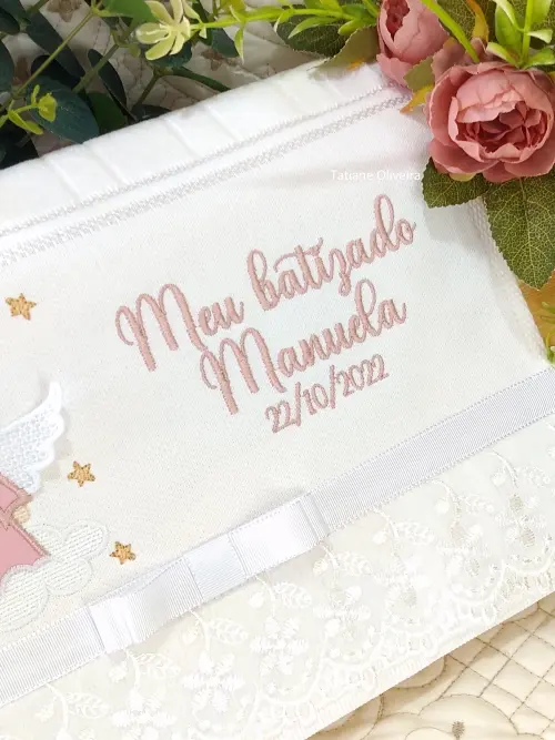 Toalha De Batizado Bordada - Toalha De Batizado Personalizada Com
