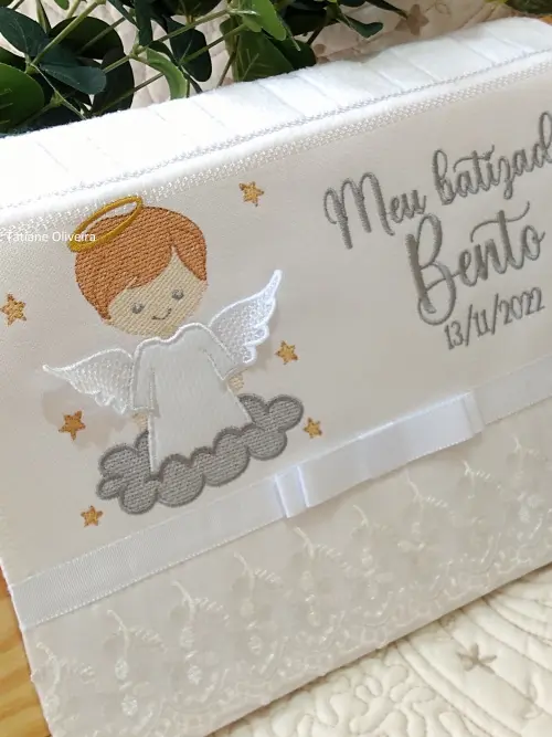 Toalha De Batizado Bordada - Toalha De Batizado Personalizada Com