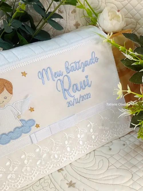Toalha De Batizado Bordada - Toalha De Batizado Personalizada Com