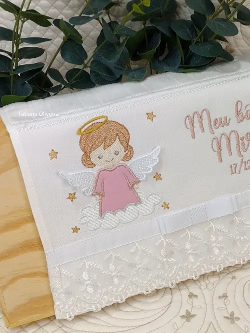 Toalha De Batizado Bordada - Toalha De Batizado Personalizada Com