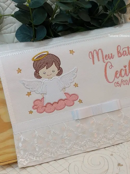 Toalha De Batizado Bordada - Toalha De Batizado Personalizada Com