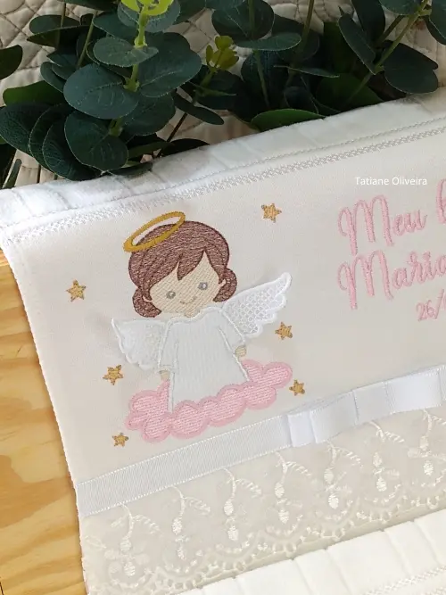 Toalha De Batizado Bordada - Toalha De Batizado Personalizada Com
