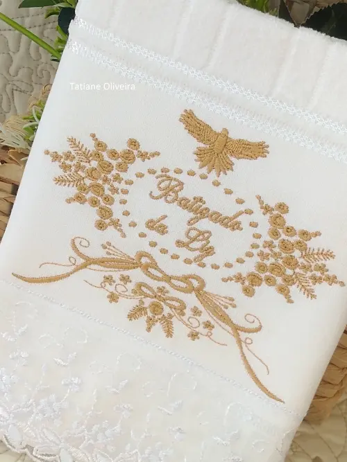 Toalha De Batizado Bordada - Toalha De Batizado Personalizada Com Nome