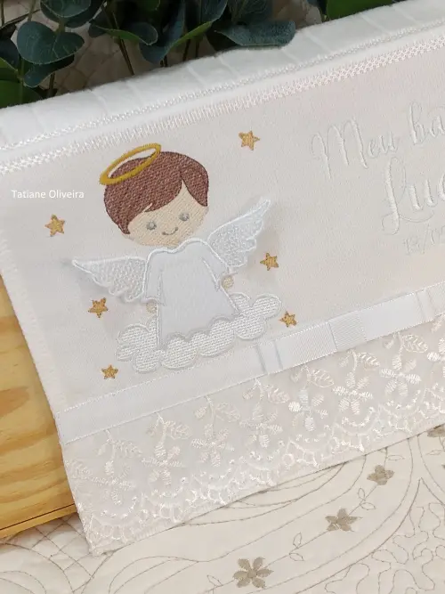 Toalha De Batizado Bordada - Toalha De Batizado Personalizada Com