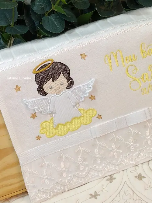 Toalha De Batizado Bordada - Toalha De Batizado Personalizada Com